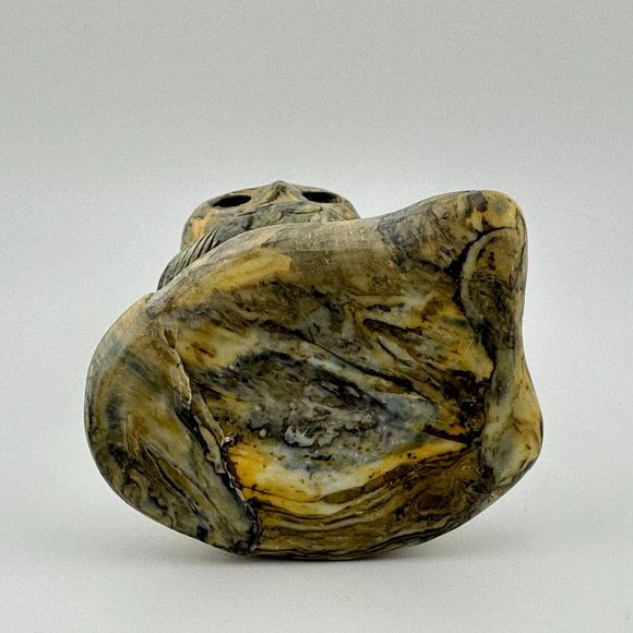 Vintage 1960's Crushed Oyster Shells Owl Figurine Sculpture Handmade Tan 4.75" H - Picture 8 of 10